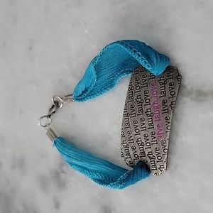 Live Laugh Love Ribbon Bracelet Handmade